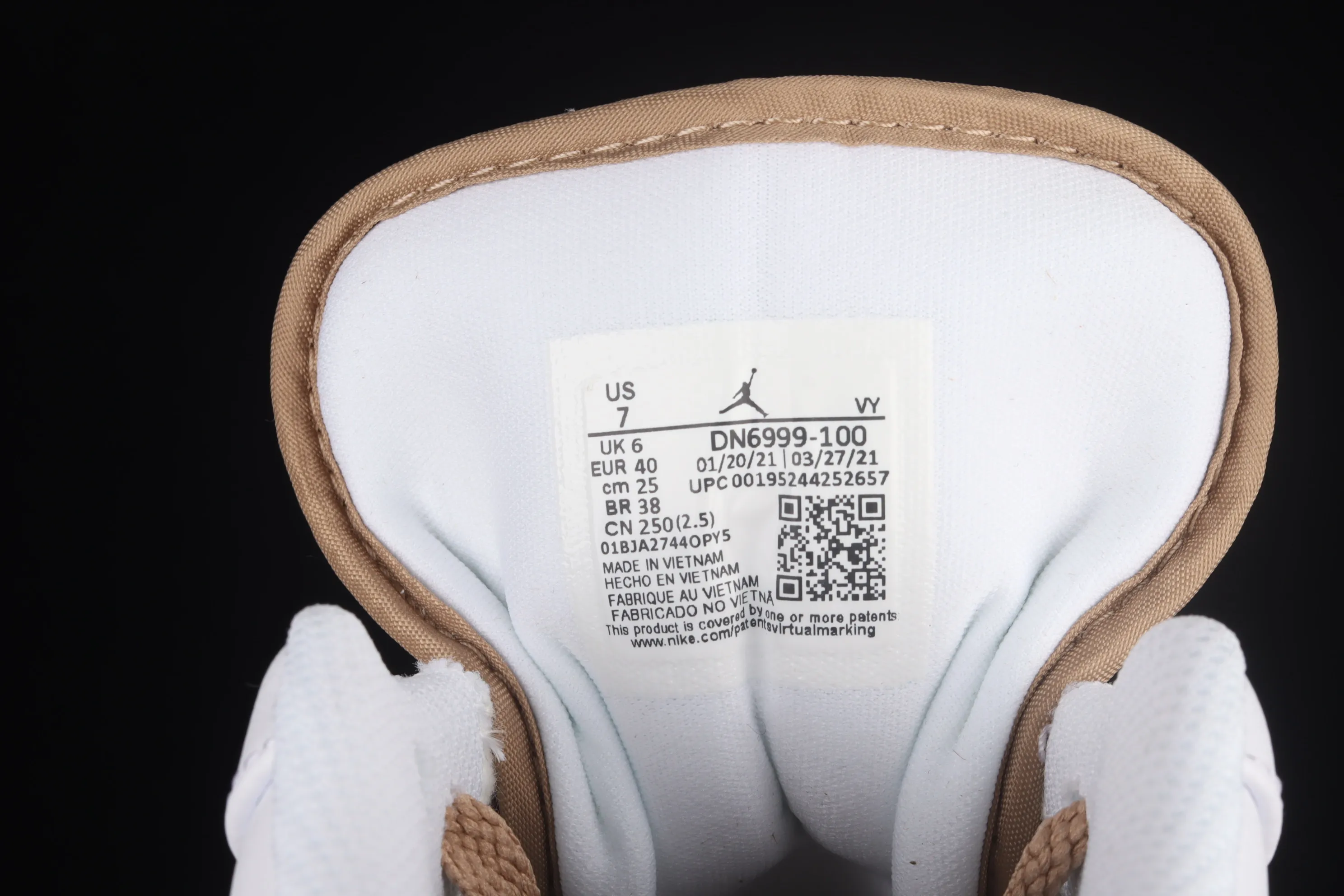 All categories Air Jordan Jordan series basketball shoes Air Jordan 1 Low G version pure original Air Jordan 1 Low AJ1 Joe 1 white and yellow low-top cultural and leisure sports sneakers DN6999-100